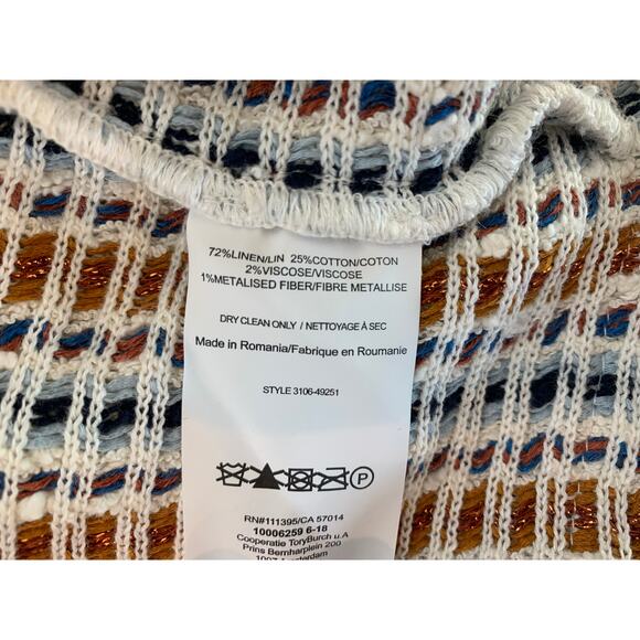 Tory Burch Hollis Linen Blend Fringe Tweed
Cardigan Blazer XS - Picture 5 of 8